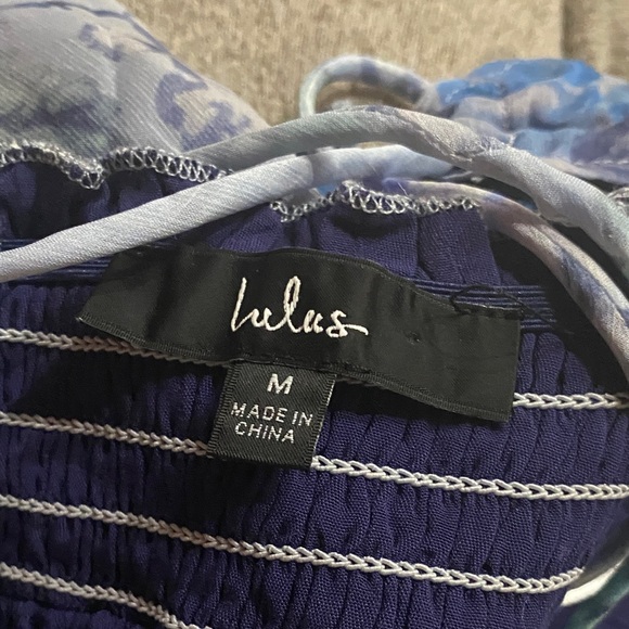 Lulus blue floral dress - Picture 3 of 3